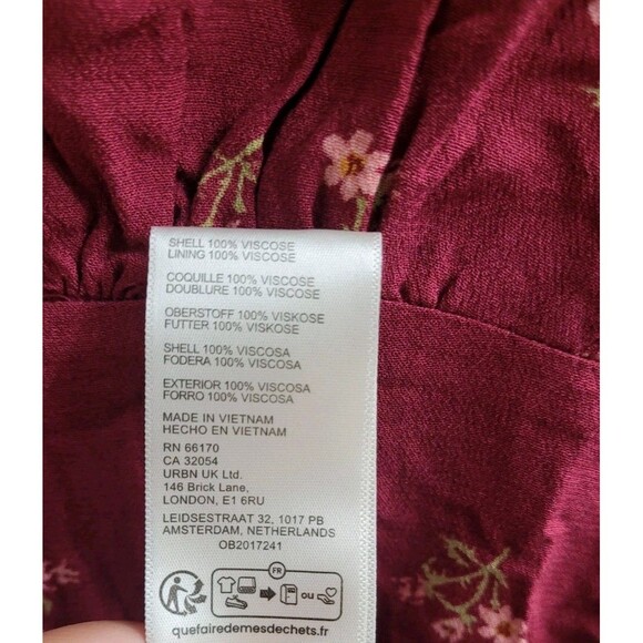 Free People Everyone’s Favorite Mini Dress Earth Red Combo NWT M OB2017241 - Picture 8 of 10